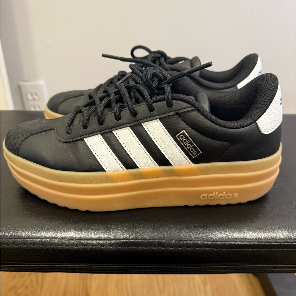 Adidas Black and White Platform Sneakers - Picture 2 of 7